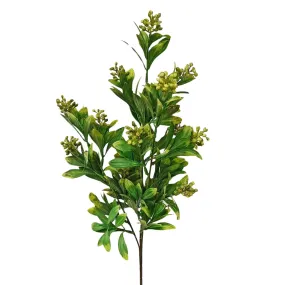 28" Green Wild Berry and Leaves Spray PS1184 GRN