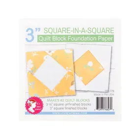 3" Square in a Square Quilt Block Foundation Paper - It's Sew Emma - #ISE-779
