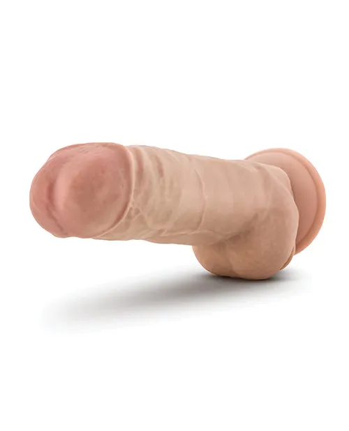 Blush Au Natural 10" Big Boy Dildo with Balls - Vanilla