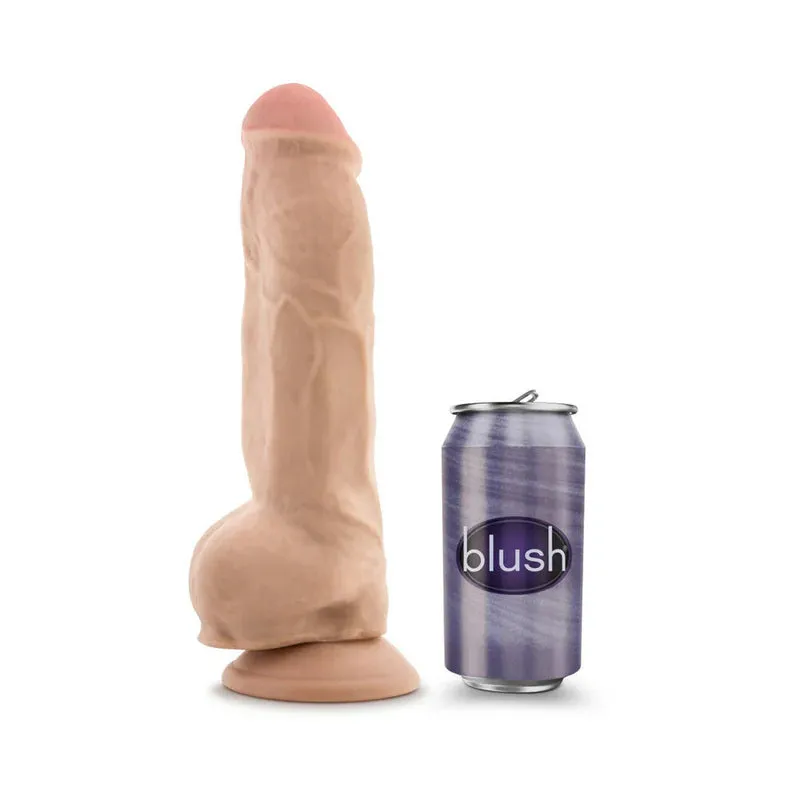Blush Au Natural 10" Big Boy Dildo with Balls - Vanilla