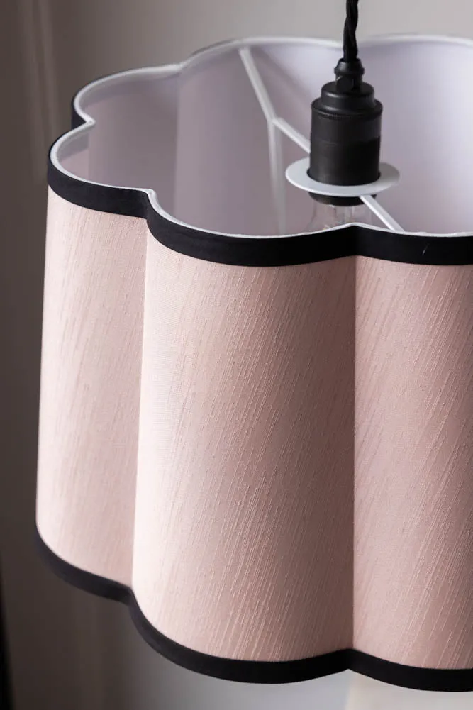 Blush Pink Scalloped Lampshade