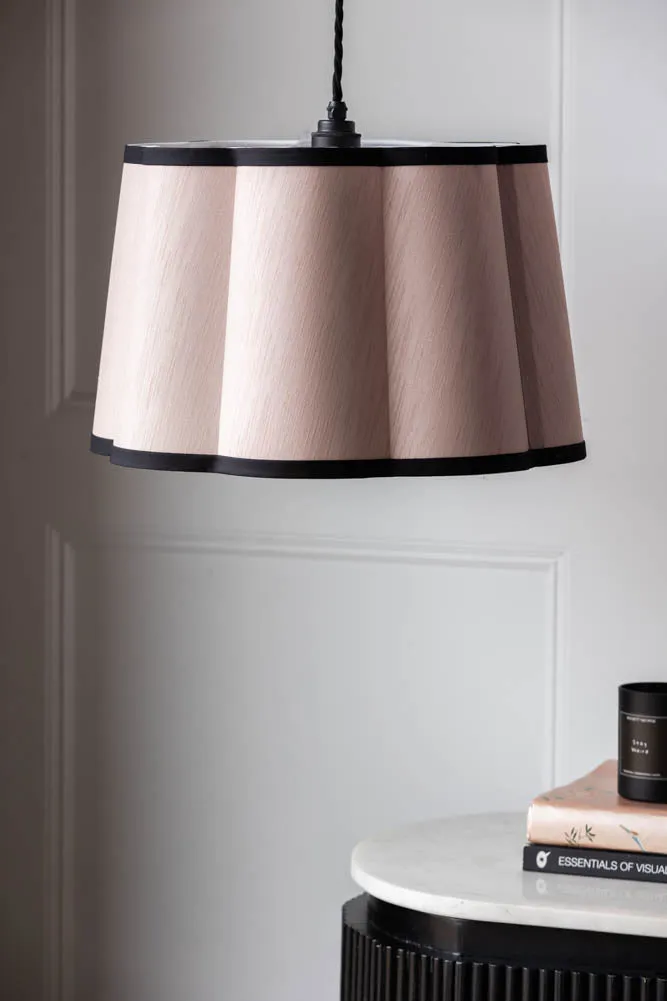 Blush Pink Scalloped Lampshade