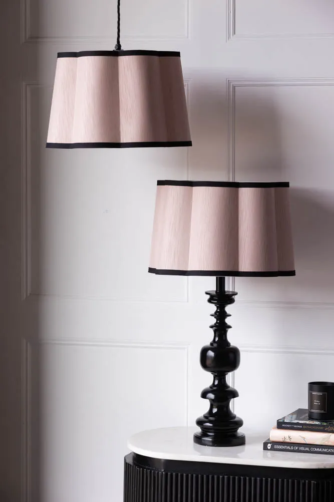 Blush Pink Scalloped Lampshade