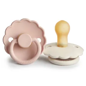 FRIGG Daisy Natural Rubber Pacifier 2pc | Blush/Cream
