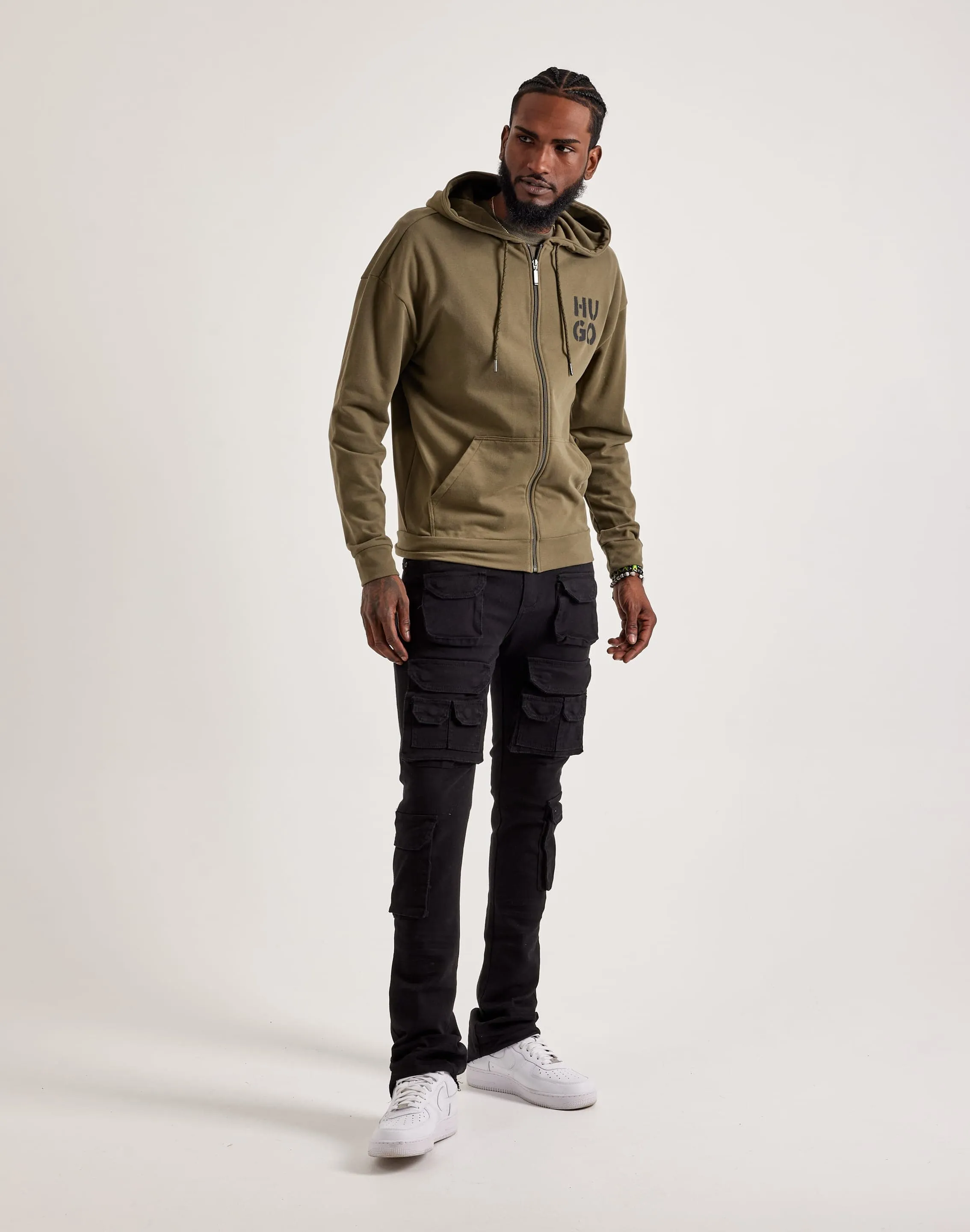 Hugo Spray Logo Full-Zip Hoodie