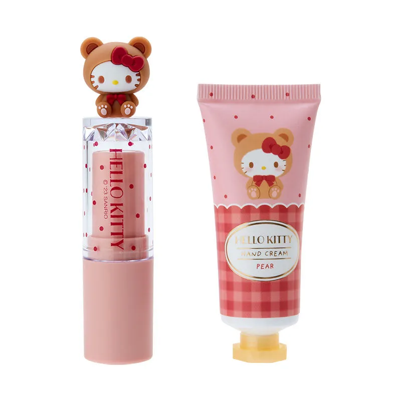 Japan Sanrio - Hello Kitty Lip Balm & Hand Cream Box Set (Bear Motif)