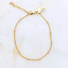 Layer Me Bracelet - Gold with Blush Pink