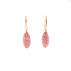 Rose Gold Rhodochrosite Drop Earrings