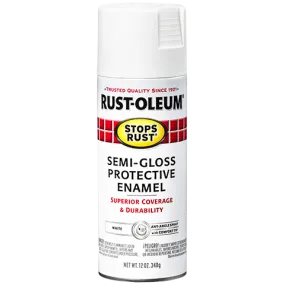 Rust-Oleum® Protective Enamel Spray Paint Semi-Gloss White (12 Oz, Semi-Gloss White)