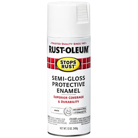 Rust-Oleum® Protective Enamel Spray Paint Semi-Gloss White (12 Oz, Semi-Gloss White)
