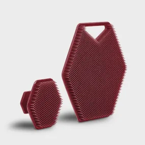 Tooletries - The Face & Body Scrubber Set, Burgundy