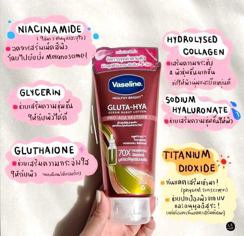 Vaseline - Gluta-Hya Pro-Age Restore Serum Burst Body Lotion - 300ml